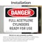 Signmission Full Acetylene Cylinders Ready For Use Danger Sign, Vinyl Decal, 10in W x 7in L, 2PK OS-2PACK-DS-D-710-L-2056 - alternate 2